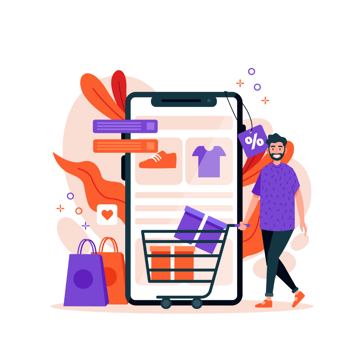 Image d'illustration d'une personne qui fait du shopping en ligne.